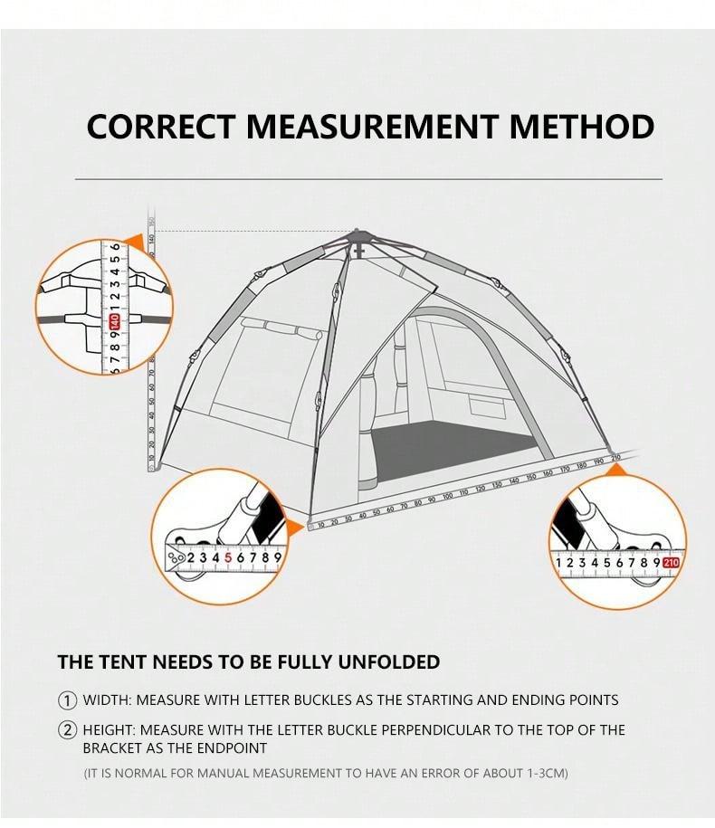 Product Introduction of One Piece Double Door Double Window Version Tent Outdoor Camping Portable Folding Big Tent Camping Equipment Tent Large Rain and Moisture Resistant Tent Equipped with Moisture Pad 13