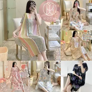 Restock !!! WOORI Daster Rayon Wanita | Daster Tidur Wanita | Daster Wanita Lengan Pendek