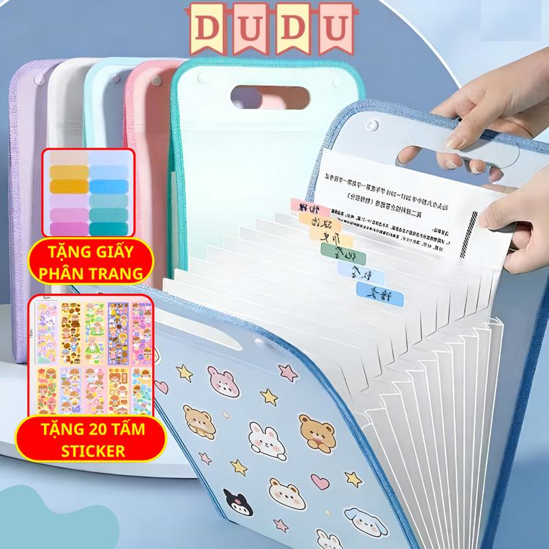  Bìa Đựng Tài Liệu TẶNG GIẤY NOTE Cặp Sách Văn Phòng Phẩm A4 My Clear Bag trong suốt - Túi đựng tài liệu giấy a4 