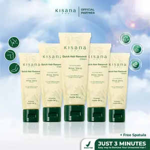 Paket Bundling 5pcs - Kisana Hair Removal Cream Perontok Bulu Extract Aloe Vera 30gr