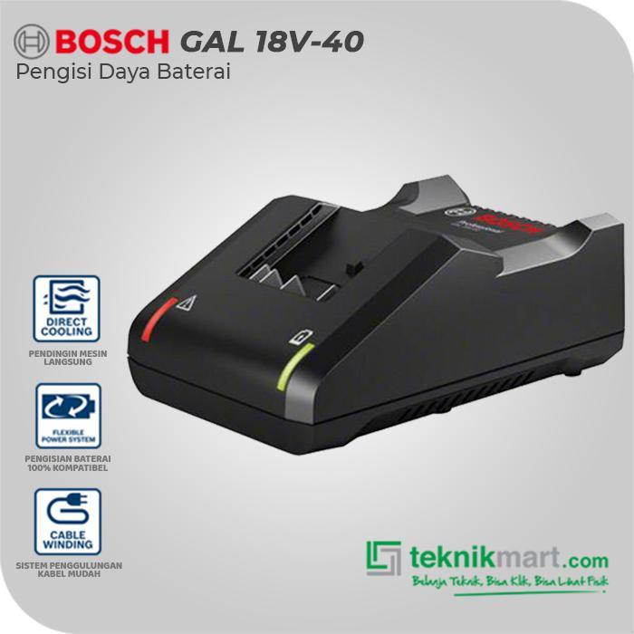 Bosch Charger Battery / Pengisi Daya Baterai 18 Volt GAL 18V-40 - BSC-1600A019RJ