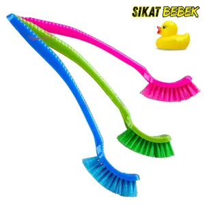 Sikat WC Bebek Kamar Mandi Pembersih Kloset Toilet Gagang Panjang 36cm Ideal untuk Lantai Kamar Mandi
