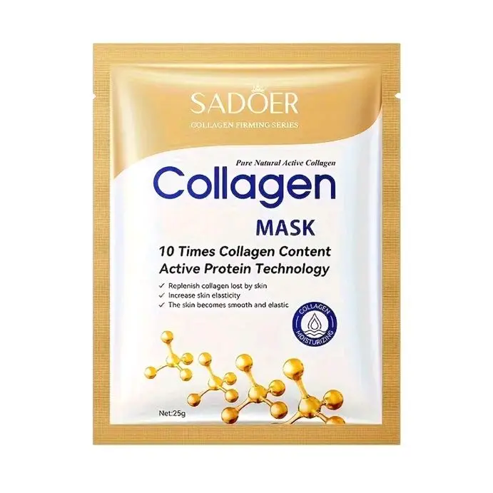 10 pcs Masker collage. wajah Korea SADOER whitening sheet mask perawatan wajah Glowing anti komedo Wanita Aging Hitam Mencerahkan 1