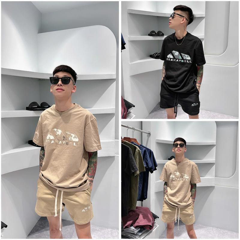 Bộ Thể Thao Nam BH15 Chất Áo Cotton Quần Nỉ Chân Cua Đáp Đũng Họa Tiết In Nổi Thời Trang