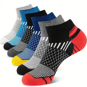 6 pairs Men's Short Sports Socks - Moisture-Wicking, Breathable, All-Season Athletic Socks