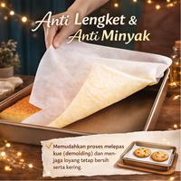 Gambar Kertas Baking Anti Lengket Roll - Baking Paper Parchment Paper Anti Minyak Oven Air Fryer Kukusan - 5MX30CM dari YILIN OFFICE STORE Kab. Tangerang 4 Tokopedia