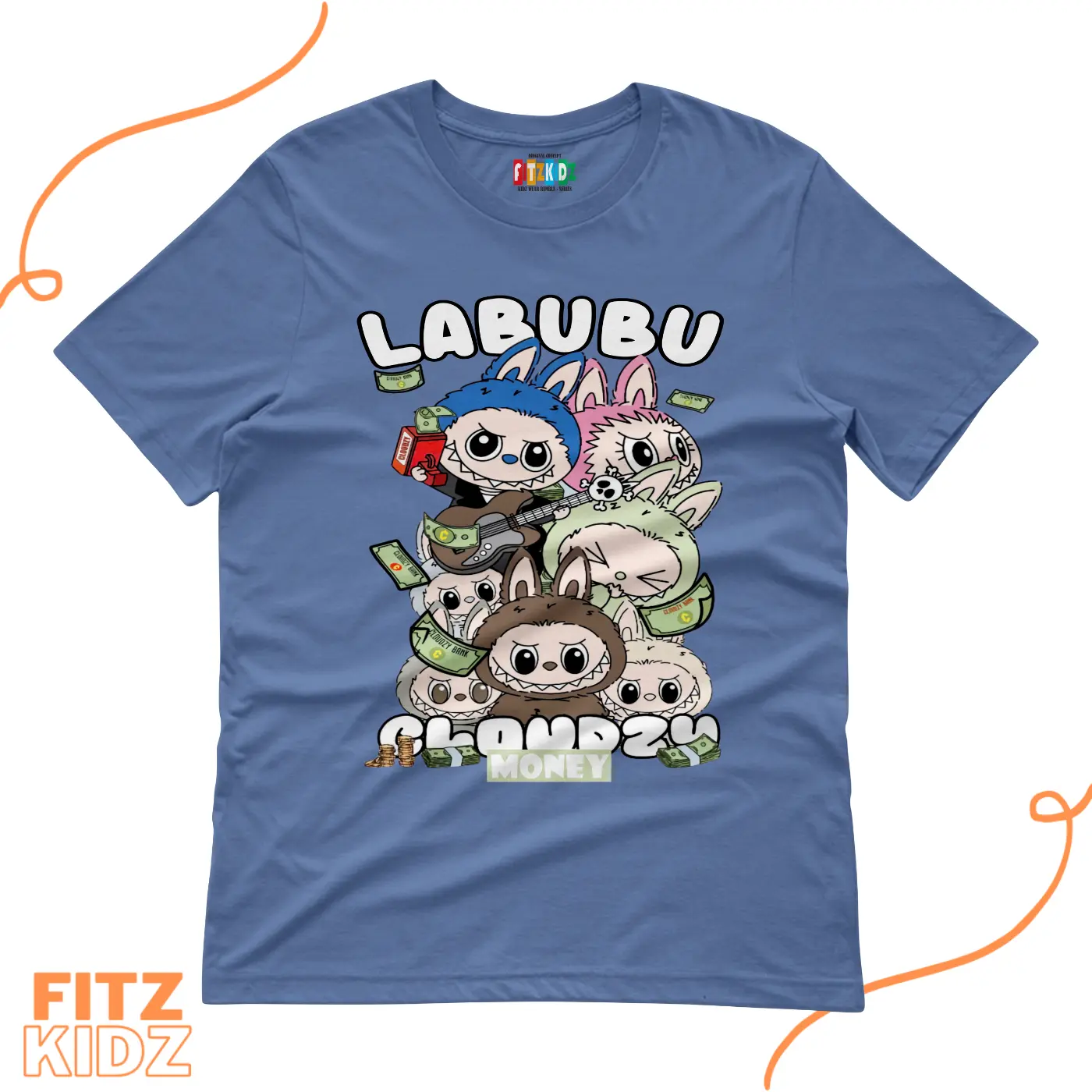 Kaos Anak Unisex Laki-laki Perempuan Colorfull bubu Distro 30s Sablon FITZKIDZ - Fashion