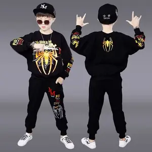 Fashion Setelan Anak Laki Laki Sweater Motif Spider Terbaru / Setelan Anak Trendy / Setelan Anak Cowok