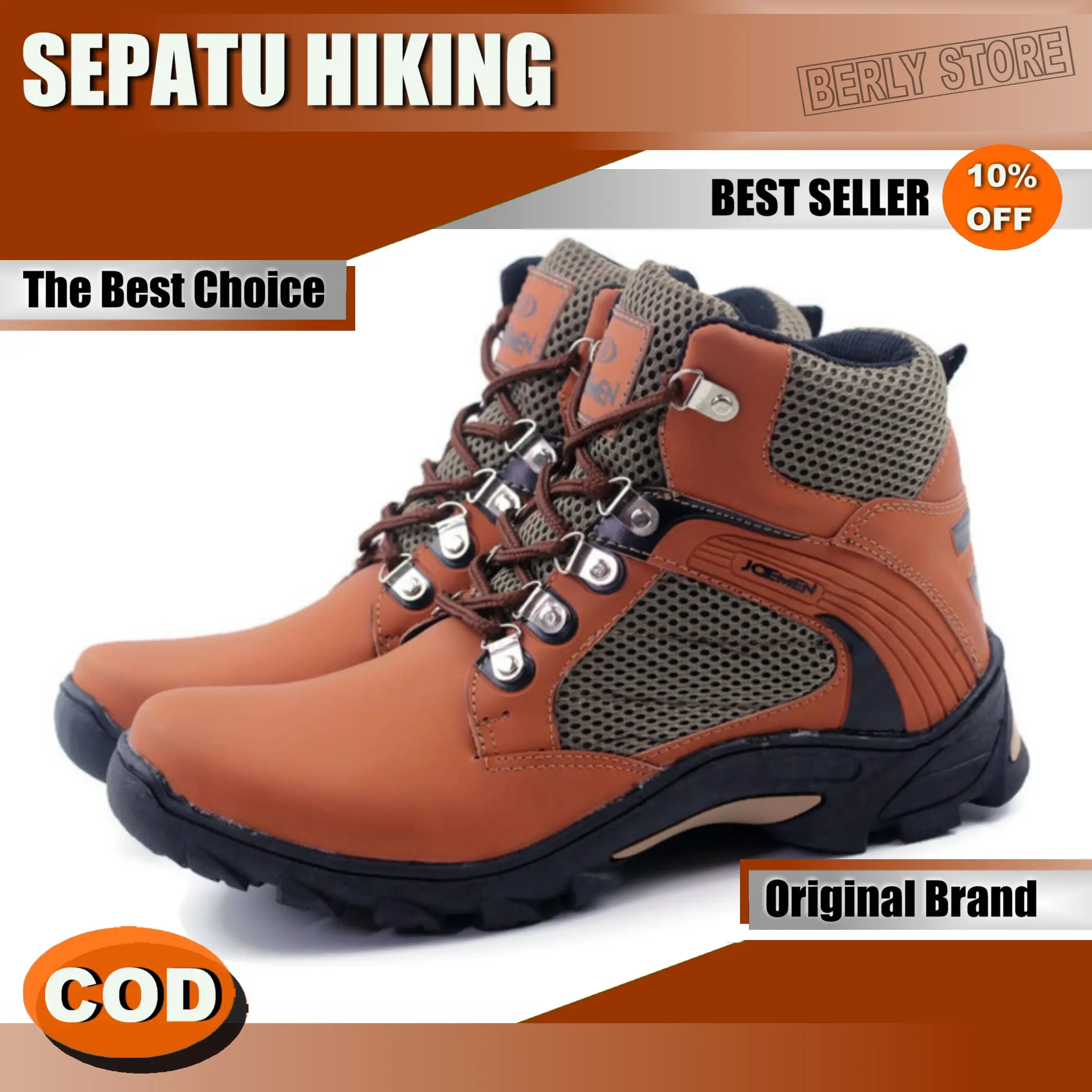 SEPATU BOOTS PRIA J 85  ORIGINAL BRAND GUNUNG HIKING TOURING