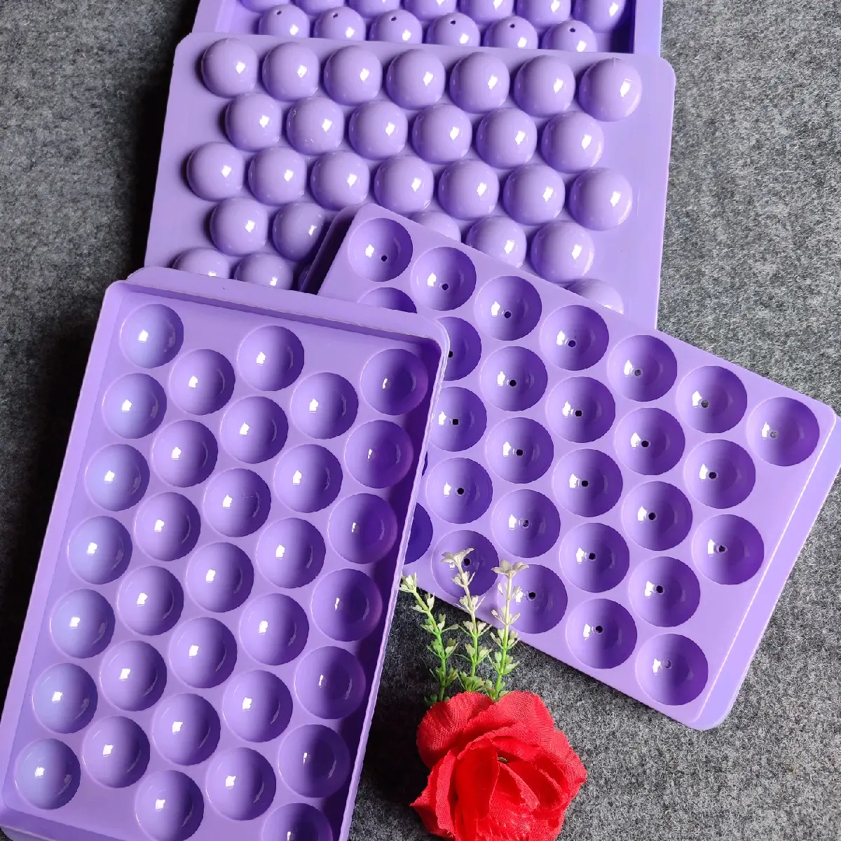 Paket 3 Pcs Cetakan Jelly Wadah Es Batu Bulat Isi 33 Slot MARIO Plastik Cream Kitchenware