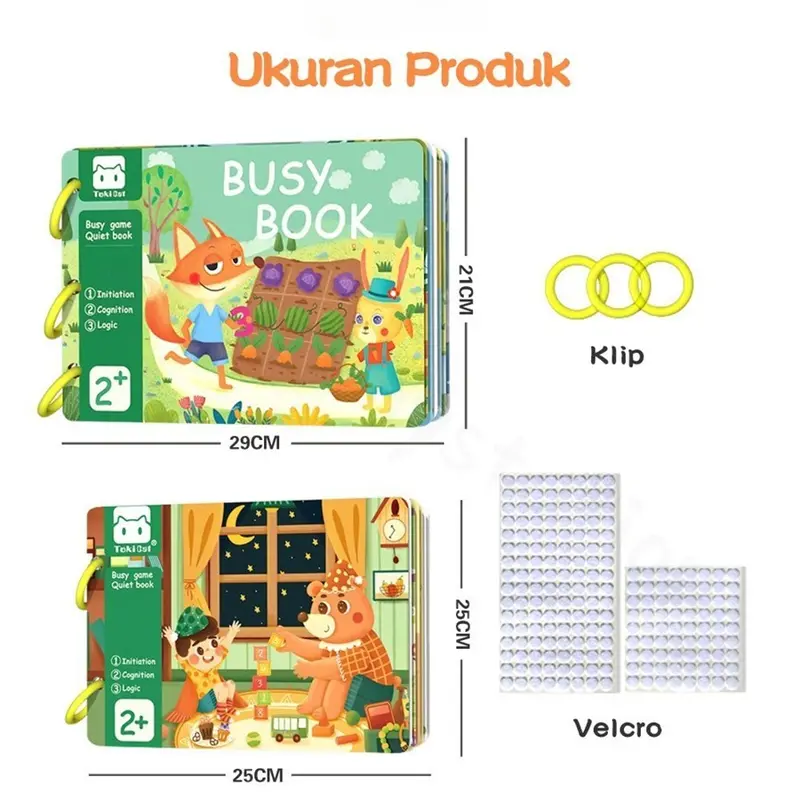 Buku Edukasi Anak Sticker Velcro Anak Mainan Pendidikan 30 Halaman / Buku Bayi Easy Learning / Buku Edukasi Aktivitas Anak Busy Book 3