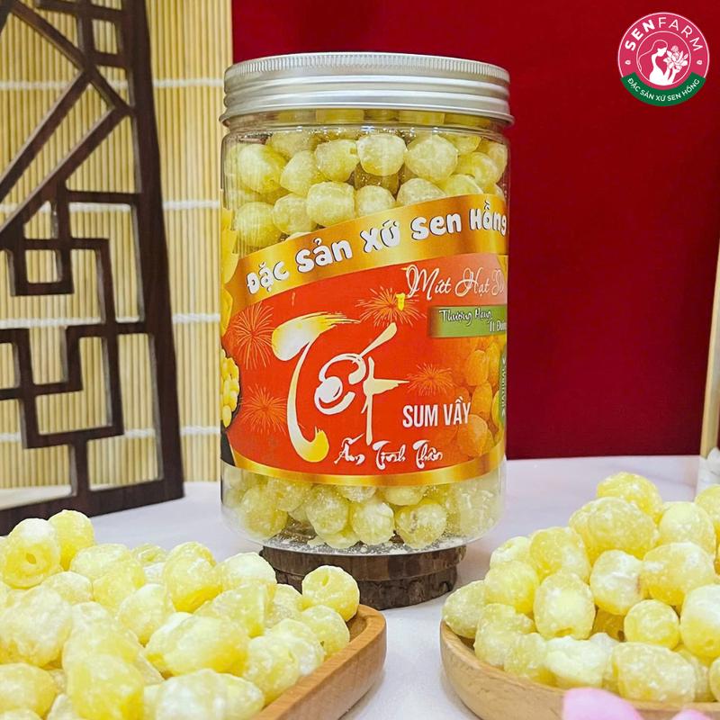Mứt Hạt Sen thượng hạng ít đường senfarm - Mứt Tết - Bánh Tết - Quà Tết