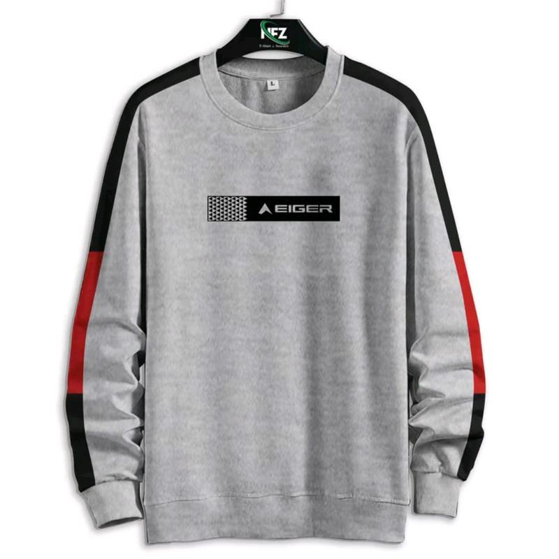 sweater pria wanita jumbo size sampai 7XL Fleece Crewneck Hoodie Nyaman Tebal Distro Sablon Zipper Panjang 4