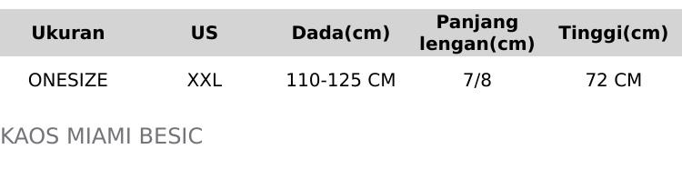 MIAMI BASIC - KAOS COMBED 24s OVERSIZE KODE N Maxi