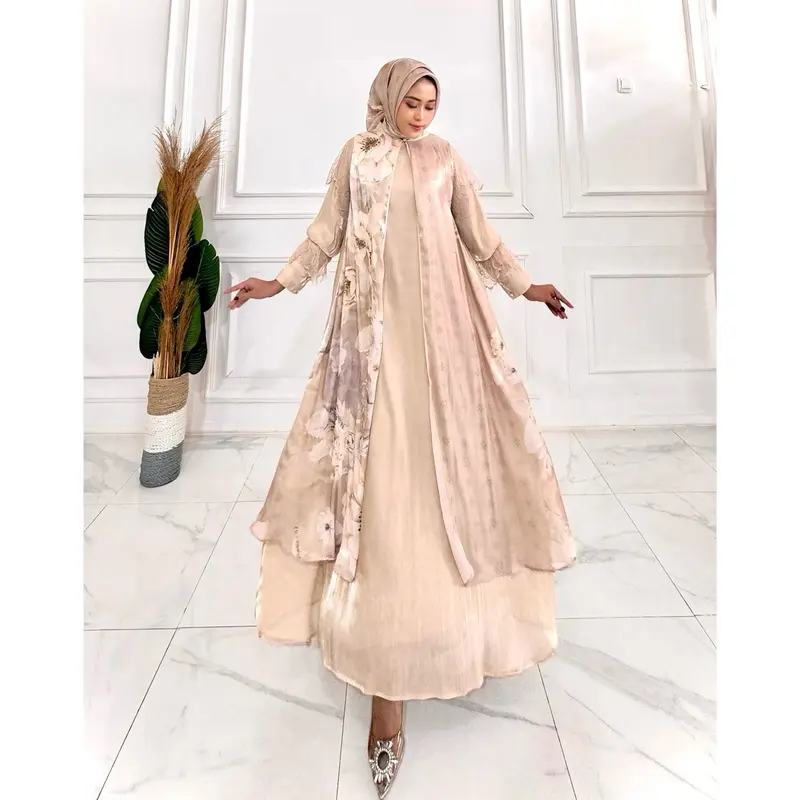 GAMIS SHIMER SET HIJAB S4 6451 BY HAMIDAH COLEKTION 3