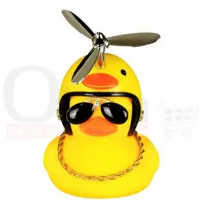 [COD] Aksesoris Interior Bebek Memakai Helm - Pajangan Mobil Bebek Spring Helm Karakter OLL-663