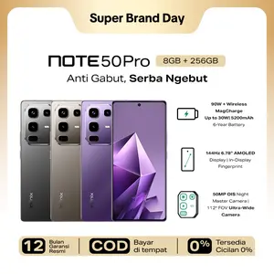 [Authorized Infinix] Infinix Note 50 Pro 8/256GB - Up to 16GB Extended RAM - Helio G100 Ultimate - 6.78” FHD+ Amoled - 50MP OIS - 5200 mAh - NFC