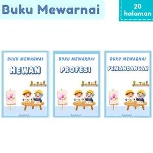 BUKU MEWARNAI / BUKU WARNA ANAK TK / BUKU WARNA ANAK SD / BUKU MEWARNAI HEWAN / BUKU MEWARNAI PEMANDANGAN / BUKU MEWARNAI PROFESI