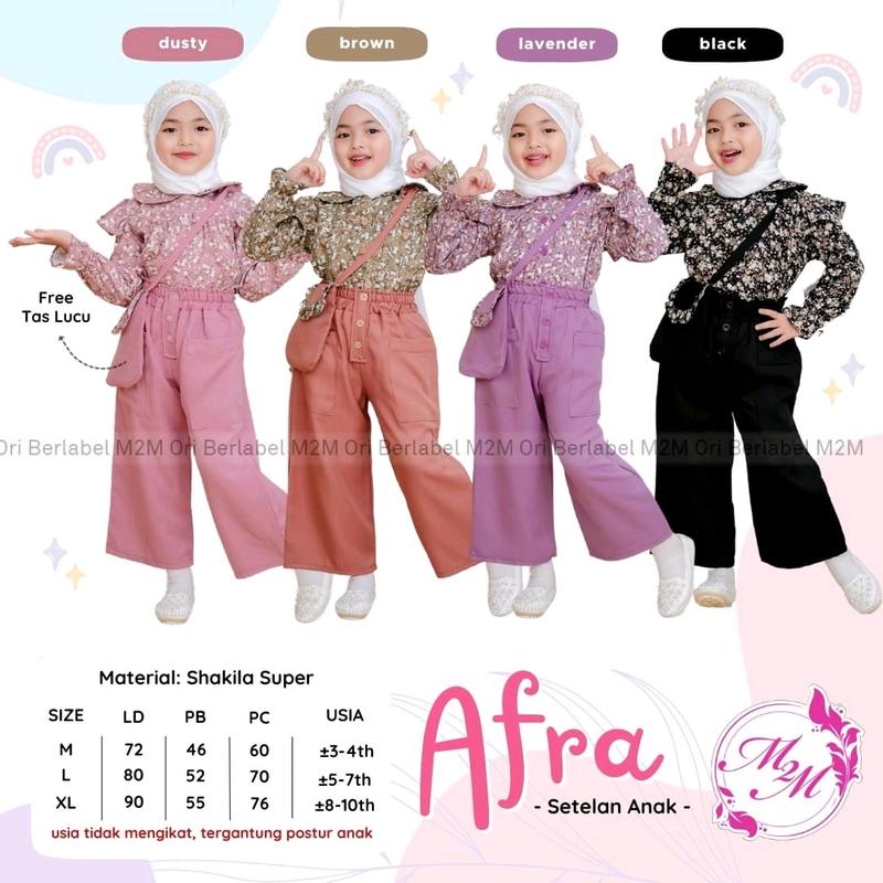 (FreeTas) Afraan set cel kids setelan anak perempuan motif bunga 5