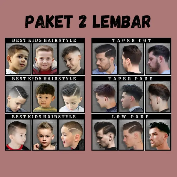 HARGA PROMO POSTER BARBERSHOP POSTER PANGKAS TERBARU POSTER POTONG RAMBUT 2023 TA6
