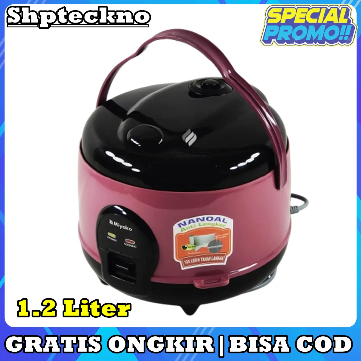 MIYAKO MCM 512 SBC Rice Cooker kapastas 1.2 Liter Bergaransi Resmi