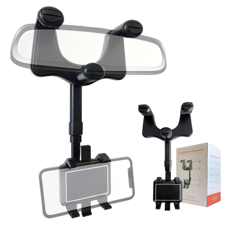 Holder Hp Mobil Putar 360 derajat / Holder Kaca Spion Multifungsi 4