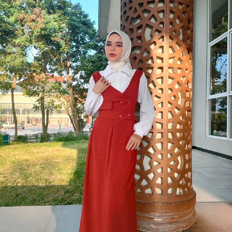 Gamis dres tanggung 2 ukuran ld 100 ld 110 cm 0