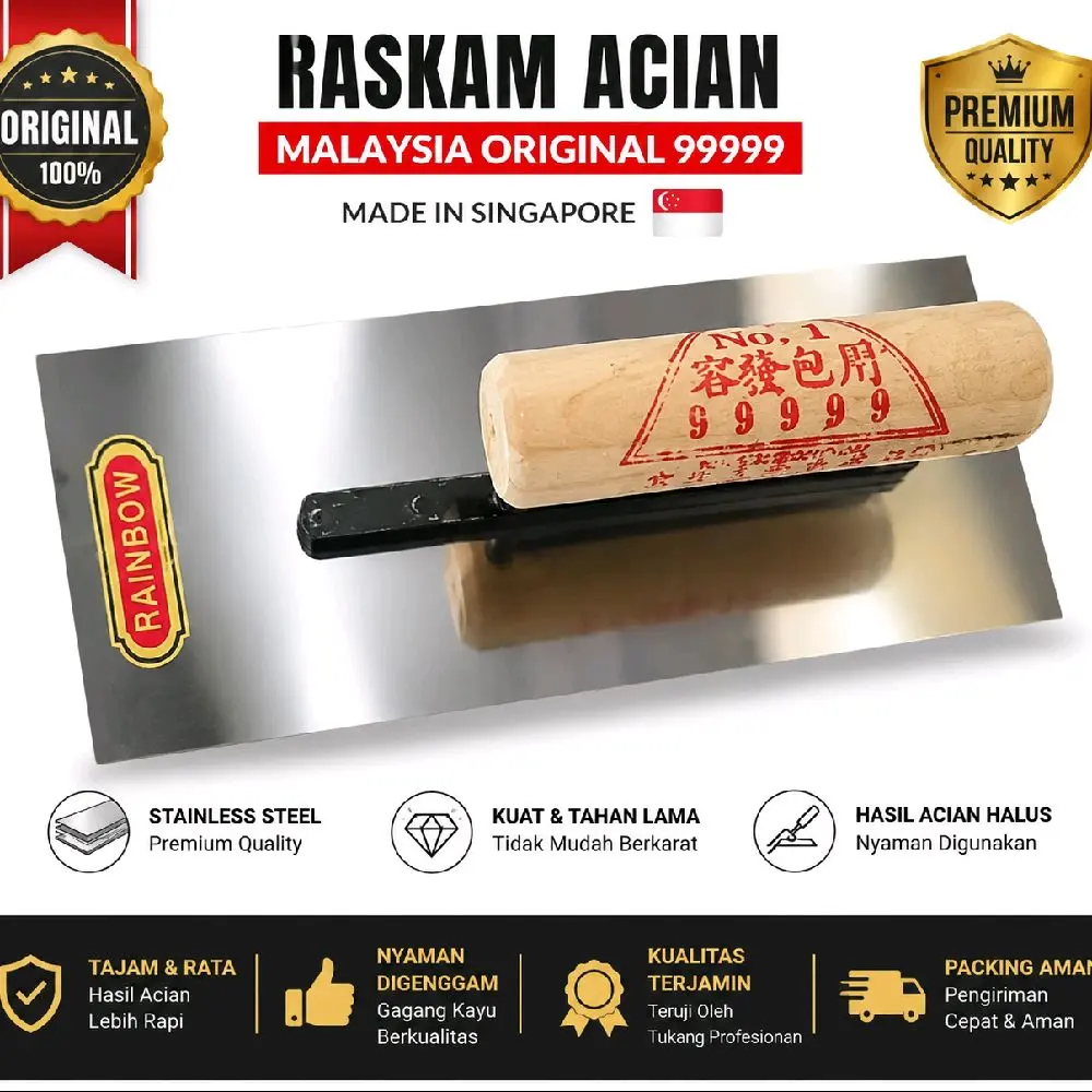 Raskam Rainbow Stainless | Alat Acian Tembok | Original