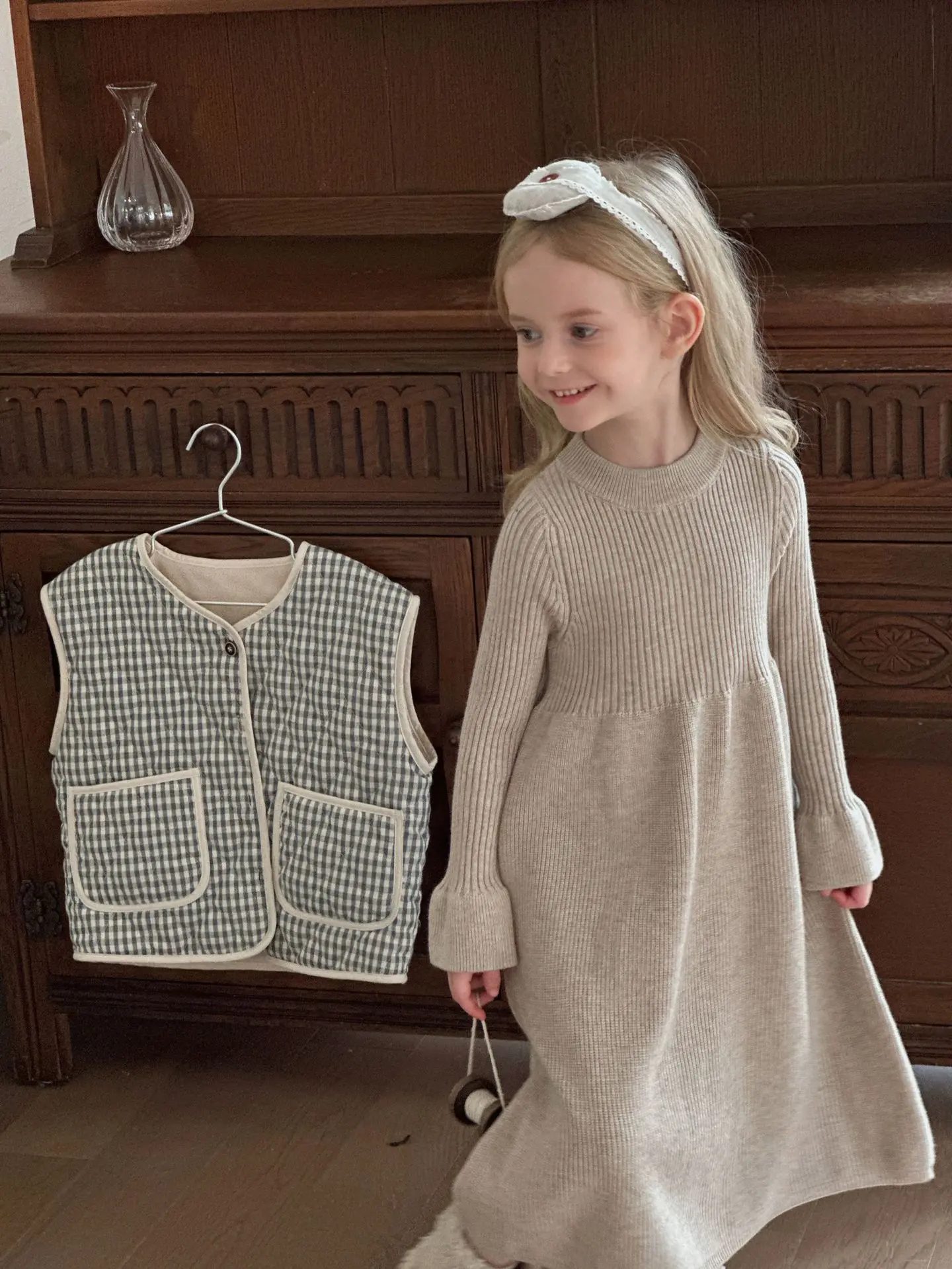 [Babydoraa] DS-229  Dress Knitted Anak Perempuan Kualitas Top untuk Usia 1-8 Tahun - Fashion
