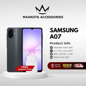NEW SAMSUNG A07 4GB/64GB FREE ADAPTOR GARANSI RESMI - SMARTPHONE/PONSEL