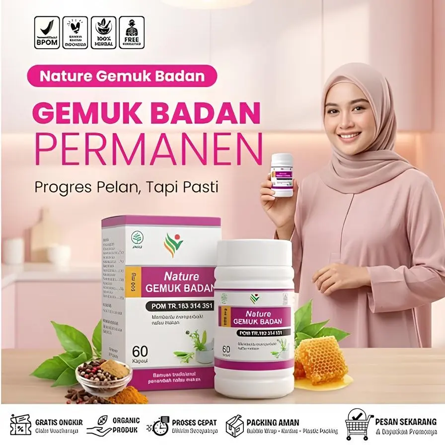 Nature BPOM Suplemen Penambah Nafsu Makan 60 Kapsul - Penggemuk badan