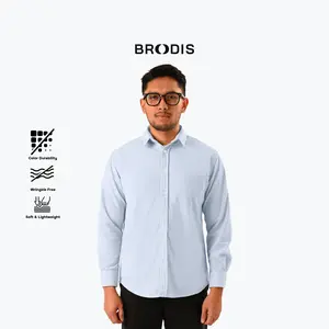 Broodis - Softee Kemeja Lengan Panjang Slimfit - Cloud Blue