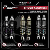 Gambar SHOCK ABSORBER YAMAHA NMAX 335MM PROPER RACING LINE - TITANIUM GOLD dari Proper Racing Line Kota Administrasi Jakarta Utara 1 Tokopedia