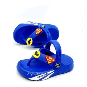 Sandal Jepit Tali Belakang Anak Laki-Laki Karakter Batman Superman