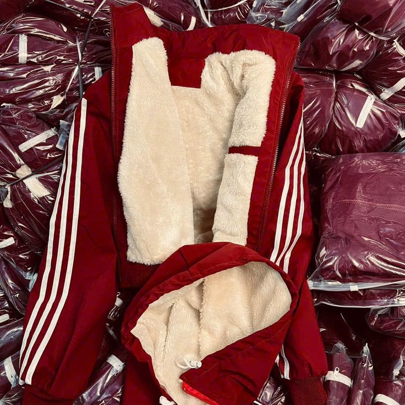 Ngắm Áo Khoác Gió Nữ Lót Lông Cổ Cao Phối Viền Thể Thao Chất Liệu Polyester Bông Nylon Phong Cách Khỏe Mạnh Dành Cho Cao Dưới 1m62 Và Nặng Dưới 58kg Jacket Top