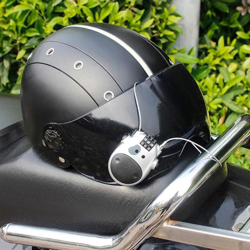 Product Introduction of Motorcycle Helmet Lock Electric Vehicle Helmet Anti-theft Combination Lock Suitcase Wire Lock N4N8 26