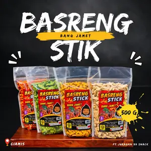 BASRENG STIK BANG JAMET PREMIUM 500 GRAM | CEMILAN  Snack Sambal Food Rawit Tapioka Goreng Pedas