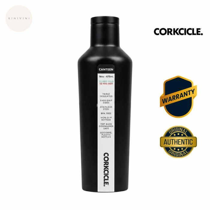 Jual Corkcicle Dipped Black Blackout Canteen 16oz READY STOCK
