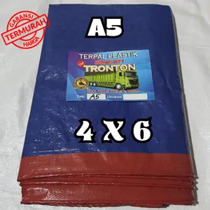 Terpal Tronton A5 4x6 Bisa Custom Meteran Plastik Tebal Lembaran Biru Murah Untuk Tenda Terop Kolam Ikan Jualan Dagang Plafon Rumah Kandang Mobil Pickup Pick Up Truk Jemuran