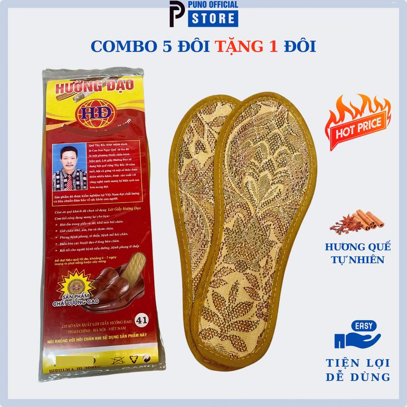 (COMBO 5 ĐÔI TẶNG 1 ĐÔI) Lót giày Hương Quế, Khử Mùi Hiệu Quả - Thương Hiệu Uy Tín