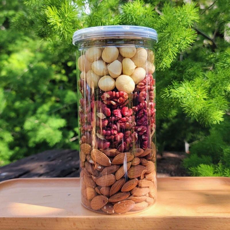 ( 1 HỘP ) ( 500G ) MIX HẠT ( 3 LOẠI HẠT ) MACCA + ÓC CHÓ + HẠNH NHÂN Ăn Vặt Snack Food Thức Ăn Nuts