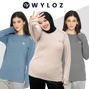 Wyloz Baju Kaos Training Olahraga Lengan Panjang Dry Fit Sport Wanita