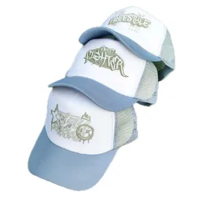 Topi Jaring Outfit Kalcer Abu Putih dengan Desain Street Fighter