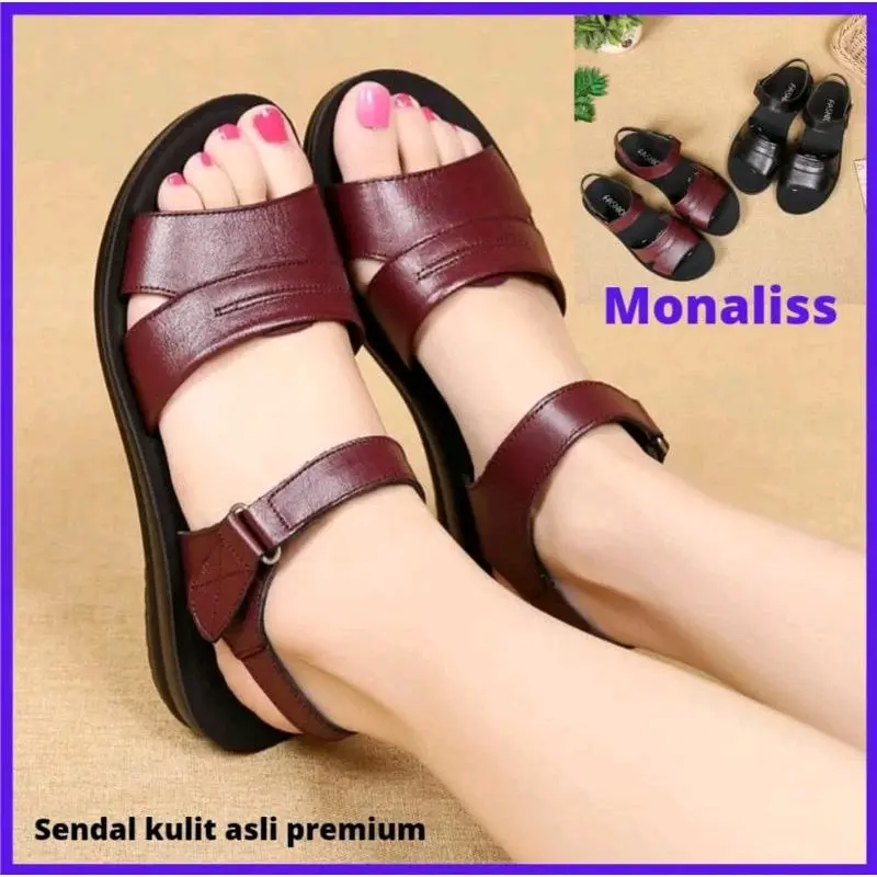 Sandal Wanita Bahan Kulit Asli Pilihan Terbaik (MONALIS)