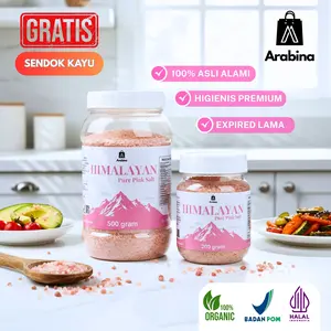 Garam Himalaya 100% Original Organik Premium Ready 500gr Halus Kasar Himalayan Ori Pink Salt Mpasi