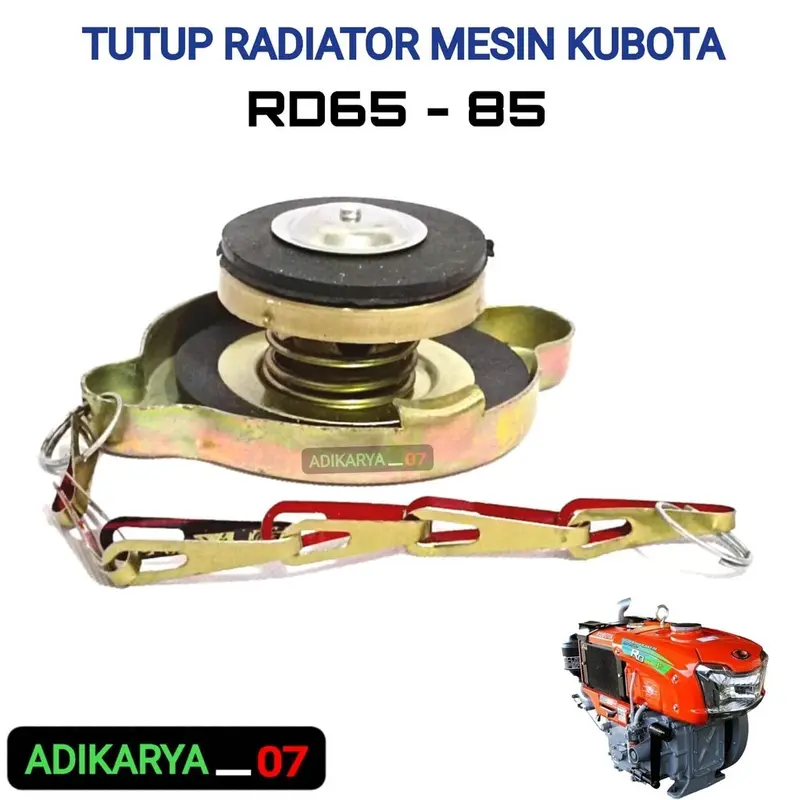 Radiator Cap Assy Mesin Kubota RD85 Tutup Radiator Kubota RD 85 Cap Assy Radiator Mesin Diesel RD 85 0