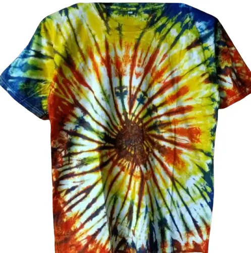 RIESCA Kaos Batik Tie Dye Pelangi Katun Unisex 2