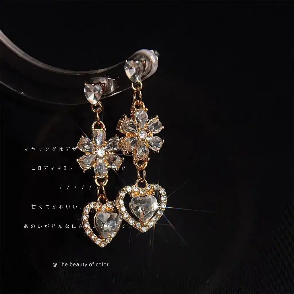 Ear clip without ear holeMinimalist temperament earrings with high-end explosive sparkle