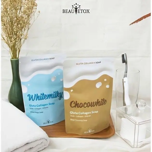￼NEW FORMULA Beautetox Gluta Collagen Soap Tender Care Whitemilky Chocowhite Sabun Pemutih Badan Whitening Niacinamide