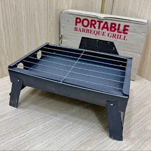 Panggangan Flat Besi Serbaguna BBQ Bahan Arang Kitchenware Pemanggang Seng Seng Portable